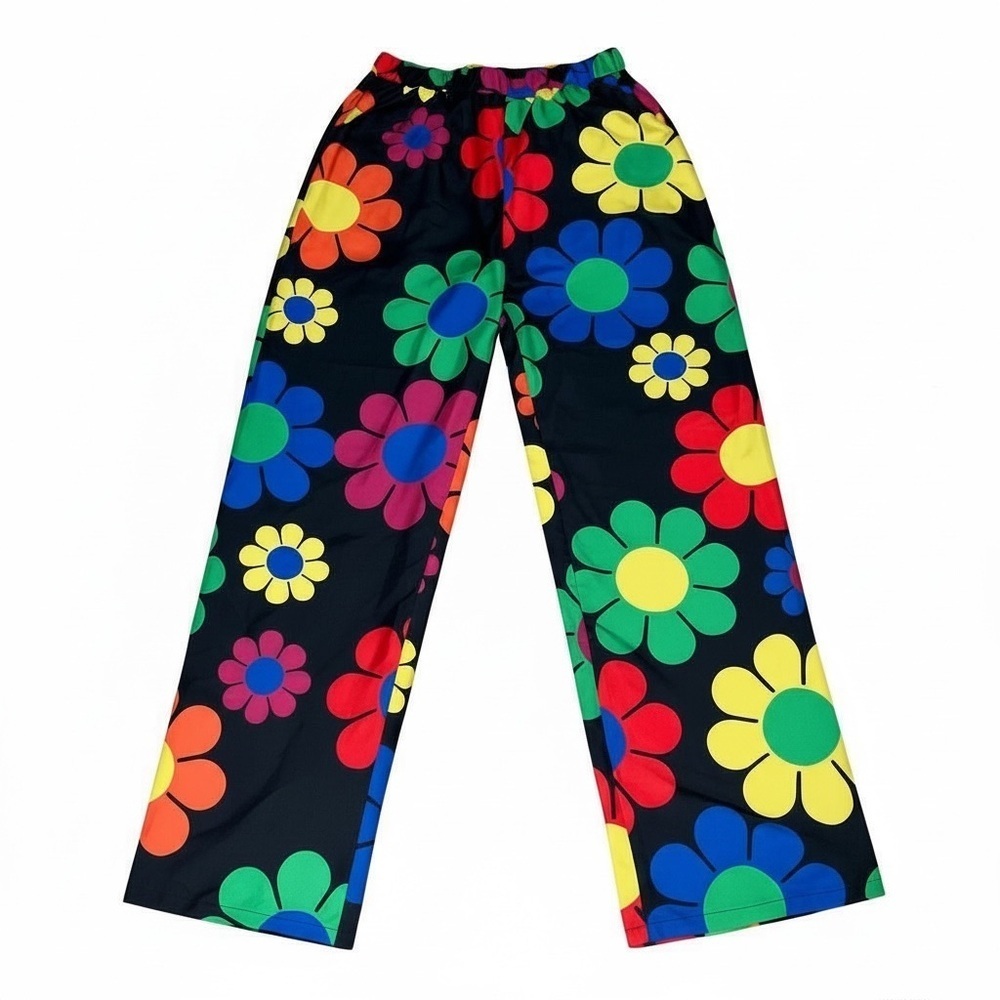 Colorful Floral Women's Pants - Picture 3 of 5